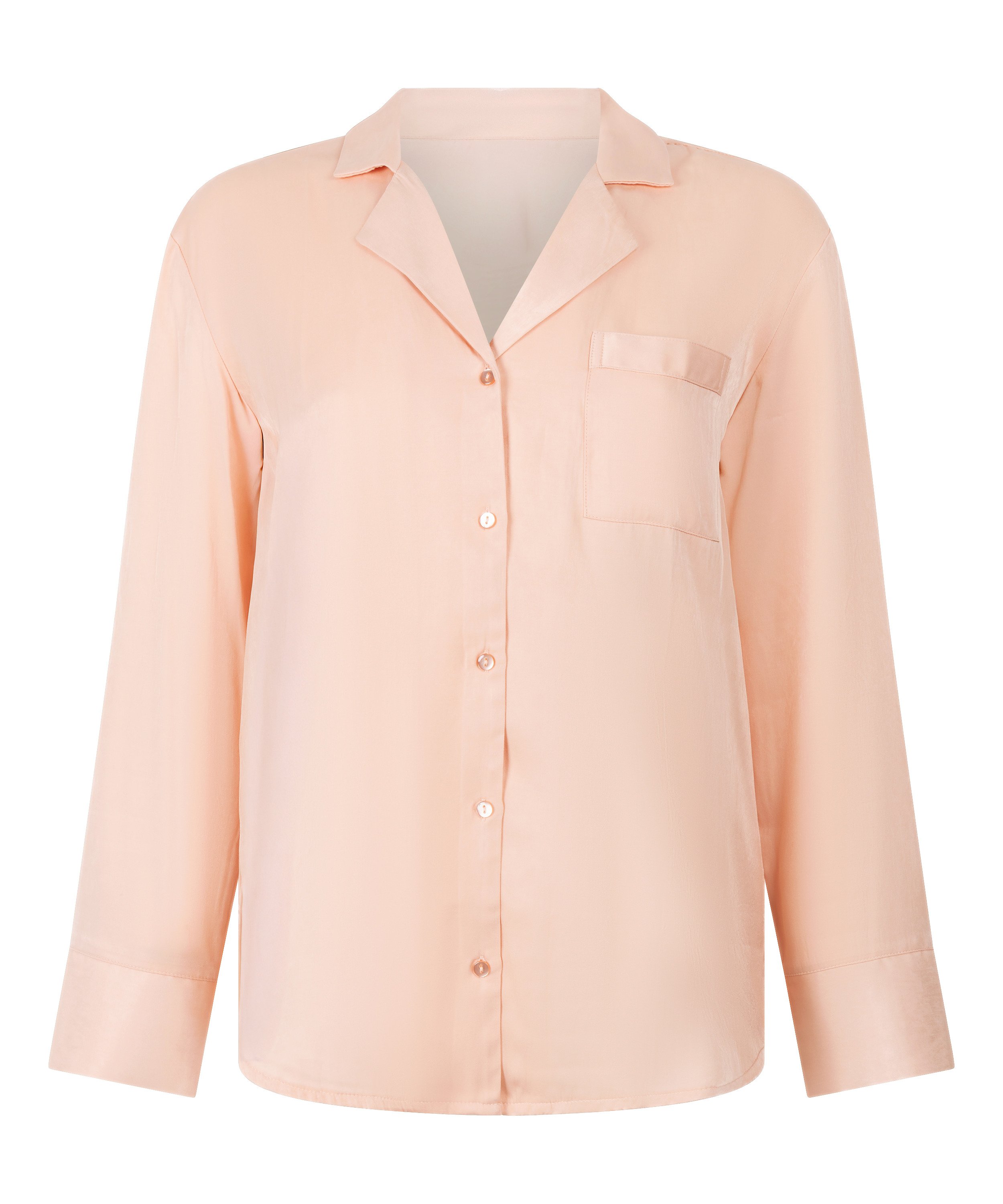 Ayla Satin Long-Sleeved Jacket, Orange, main