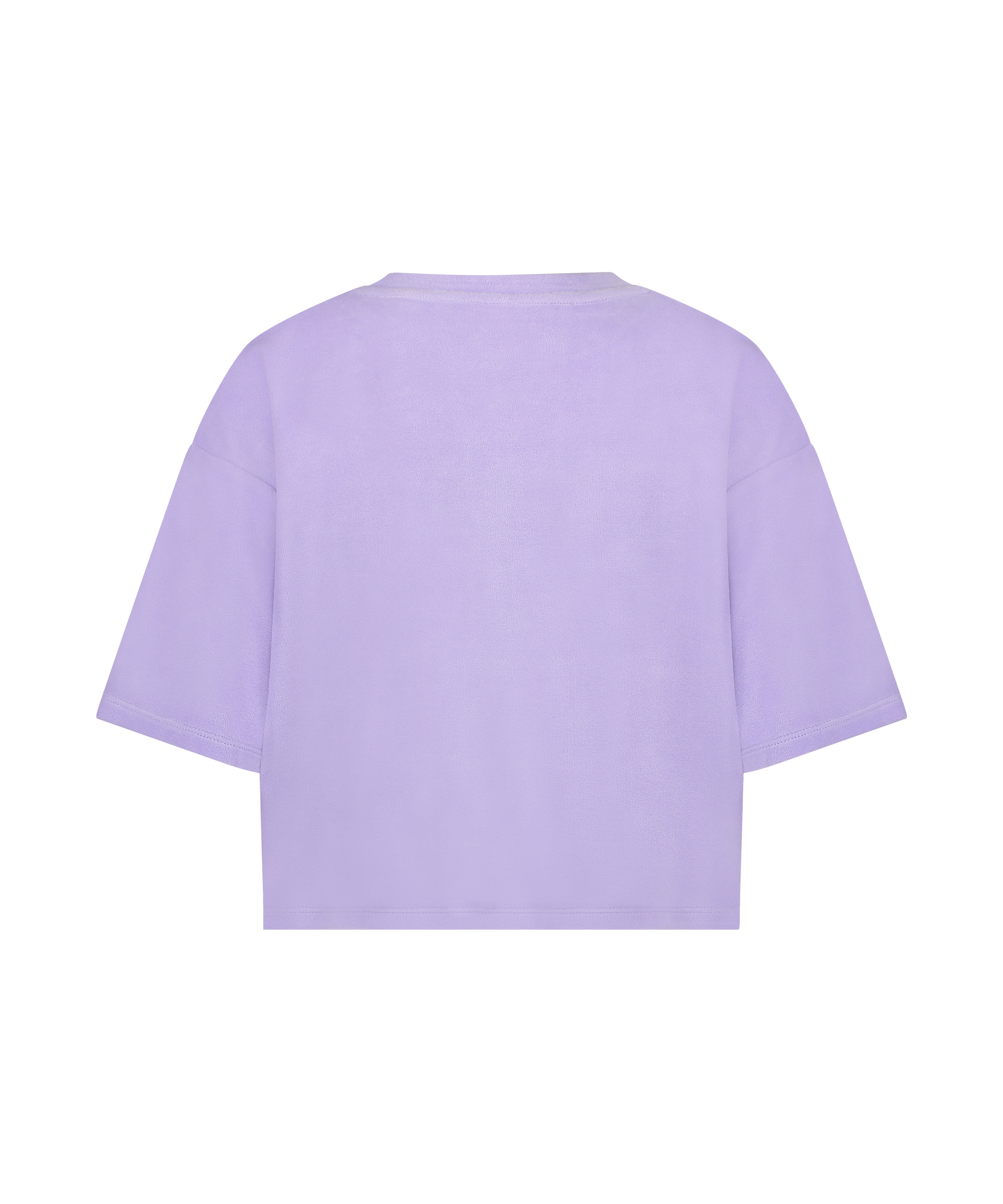Short-sleeve velours top, Purple, main