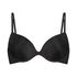 Transparent Back Multiway Padded Underwired Bra, Black