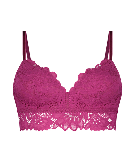 Shiloh Padded Non-wired Longline Bra, Pink