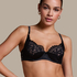 Poppy Padded Underwired Bra, Black