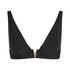 Luna Triangle Bikini Top, Black