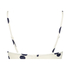 Padded underwired bikini top Scallop Dot, White