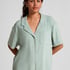 Towel Texture Button-Up Shirt, Green