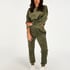 Velour Jogging Pants Pin-tucked, Green