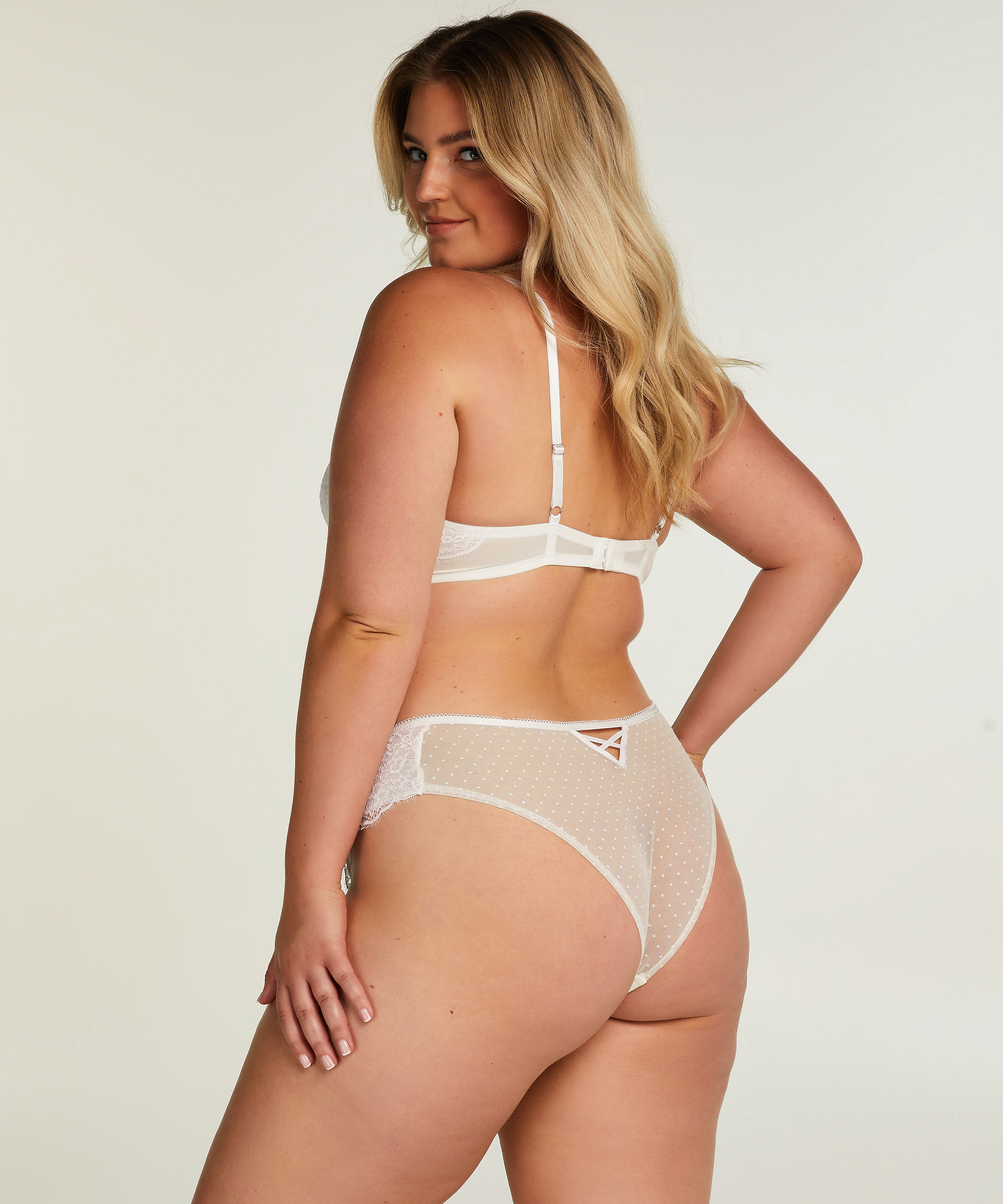 Jolie Brazilian Knickers, White, main