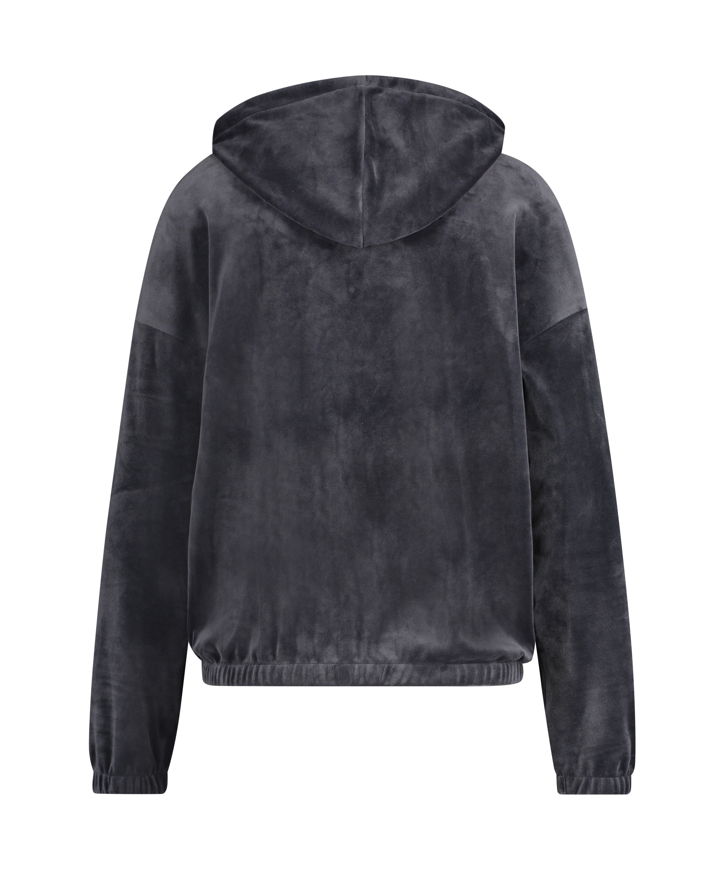 Velvet hoodie jacket, Grey, main