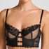 Nienke Non-Padded Underwired Longline Bra, Black