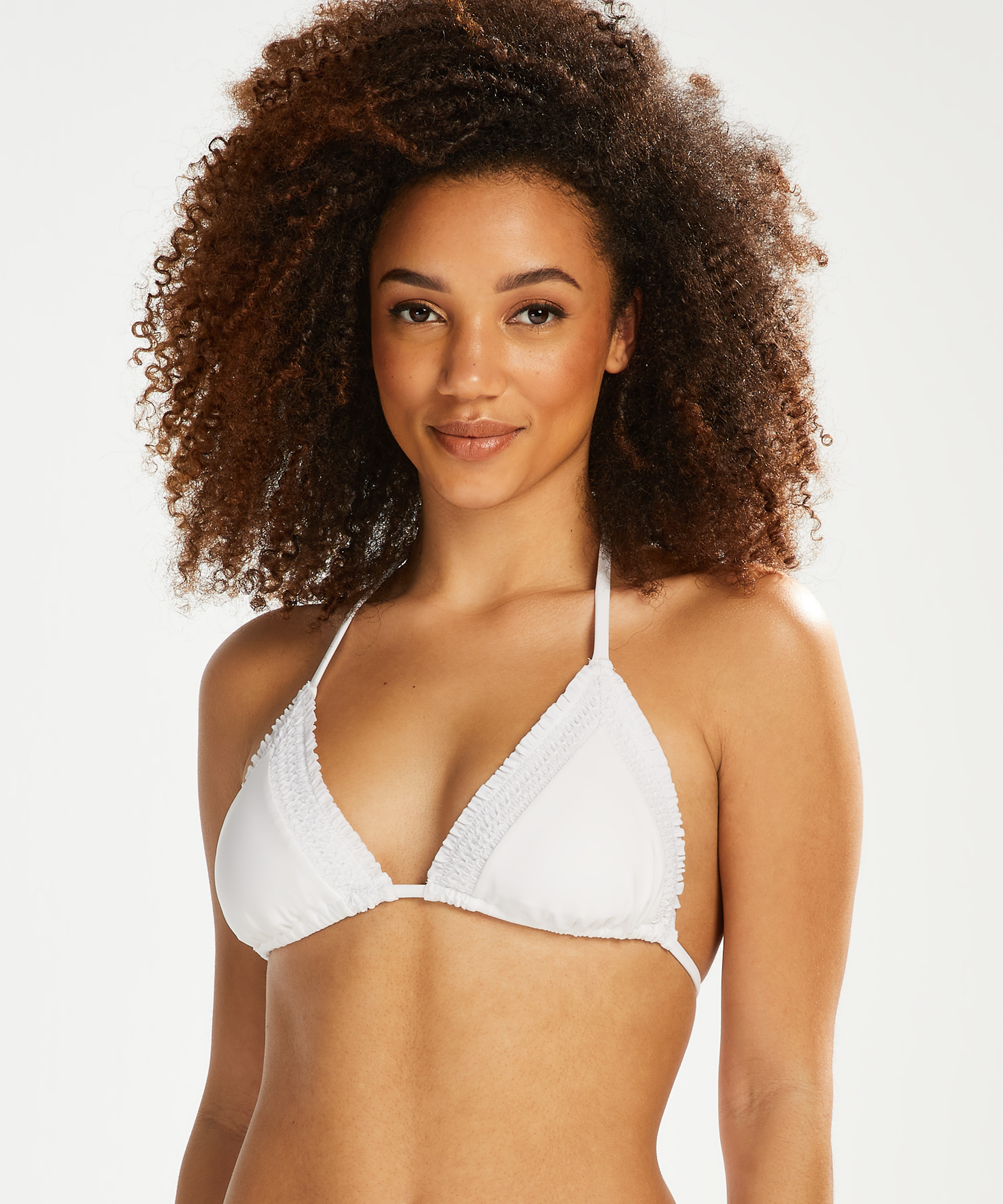 Maldives triangle bikini top, White, main