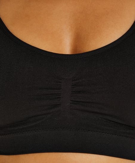 Marine seamless bralette, Black