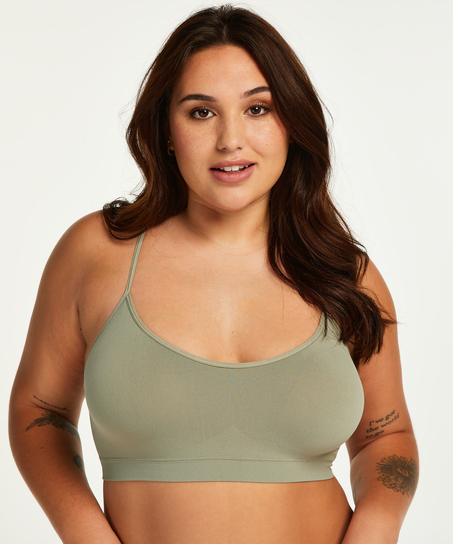 Rose seamless bralette, Green