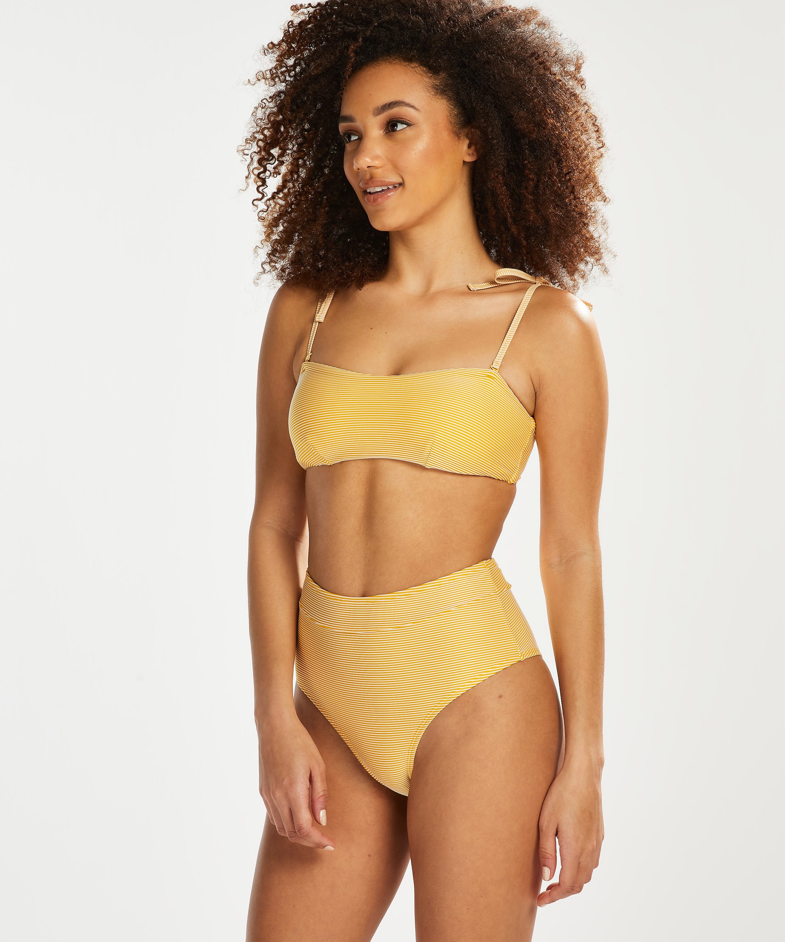 Carmel Brazilian high bikini bottoms, Yellow, main