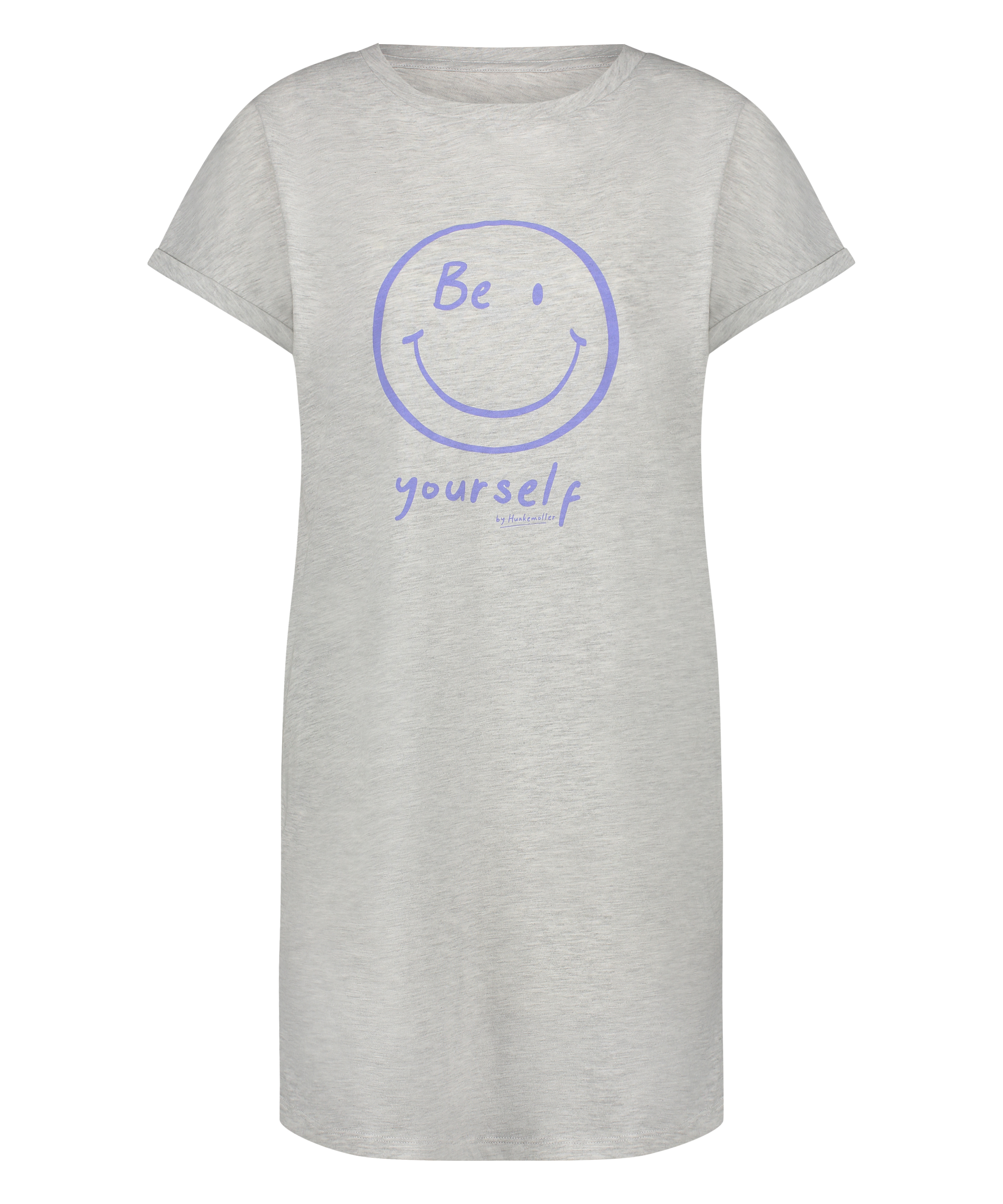 Round Neck Nightshirt, Grey, main