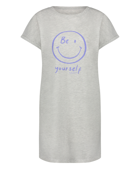 Round Neck Nightshirt, Grey