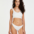 Seamless high leg brazilian, White