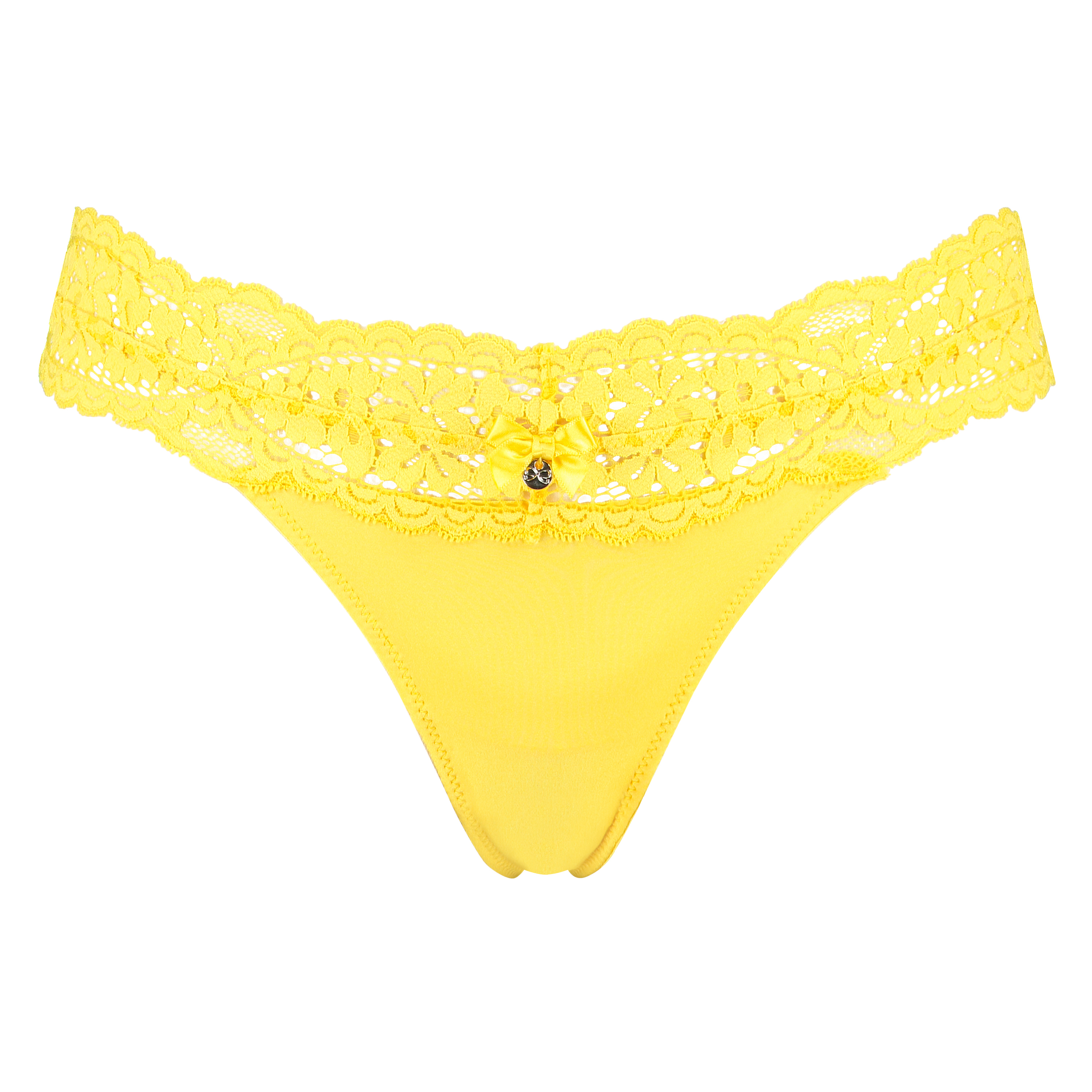 Rose Extra Low Rise Thong, Yellow, main