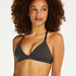 Chloe Cotton Padded Triangle Bralette, Grey