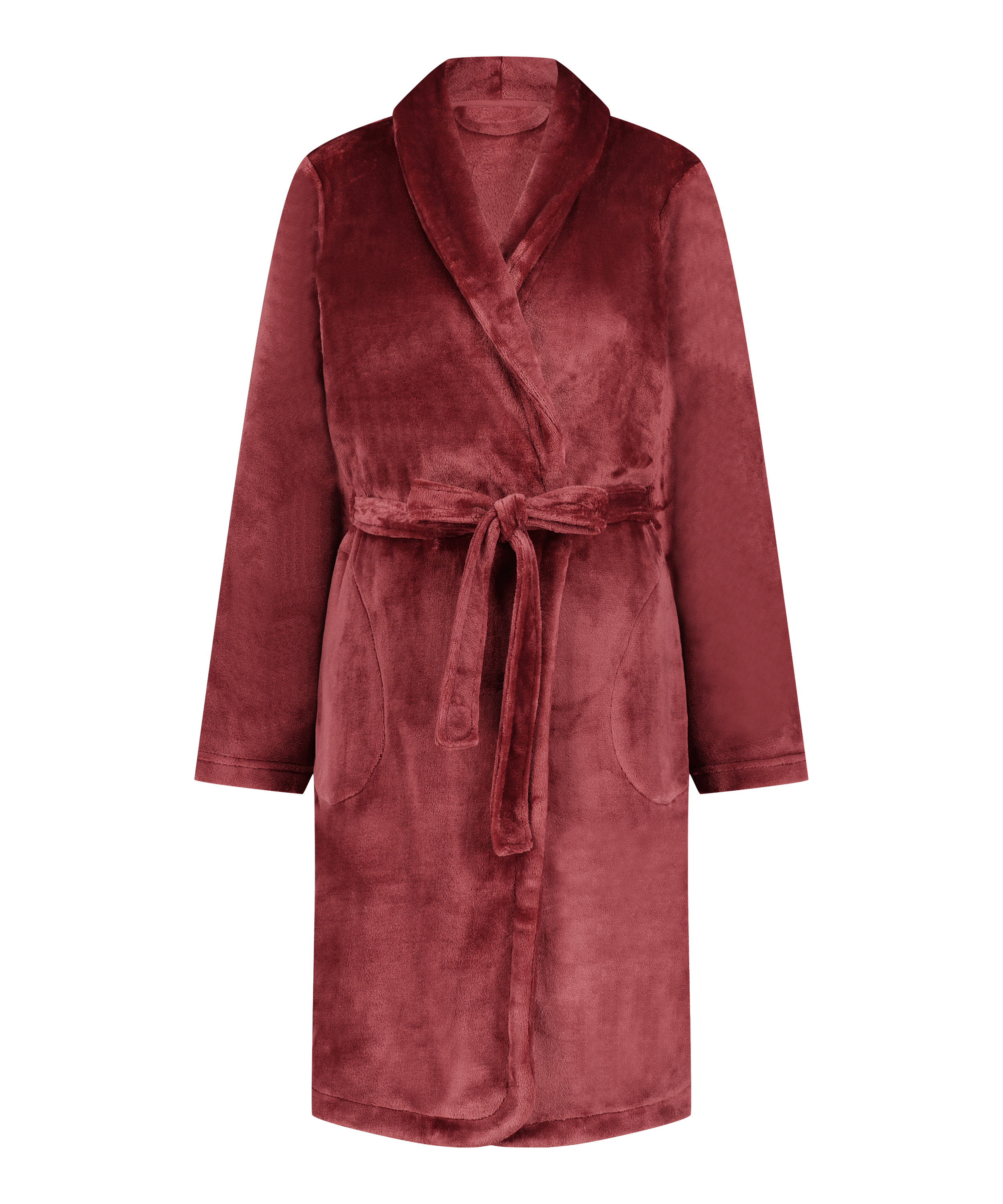 Fleece Bathrobe, Pink, main