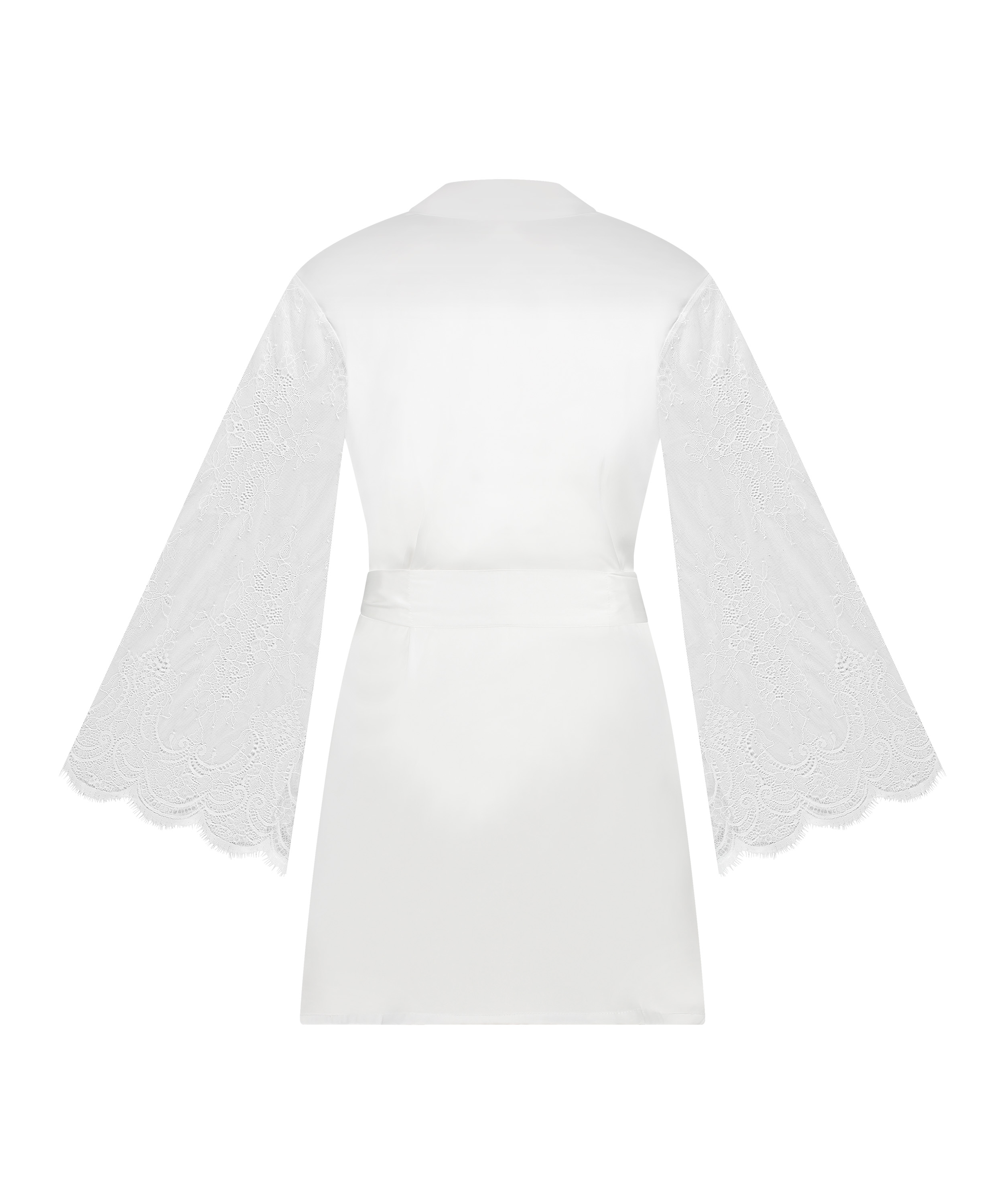 Satin Kimono, White, main