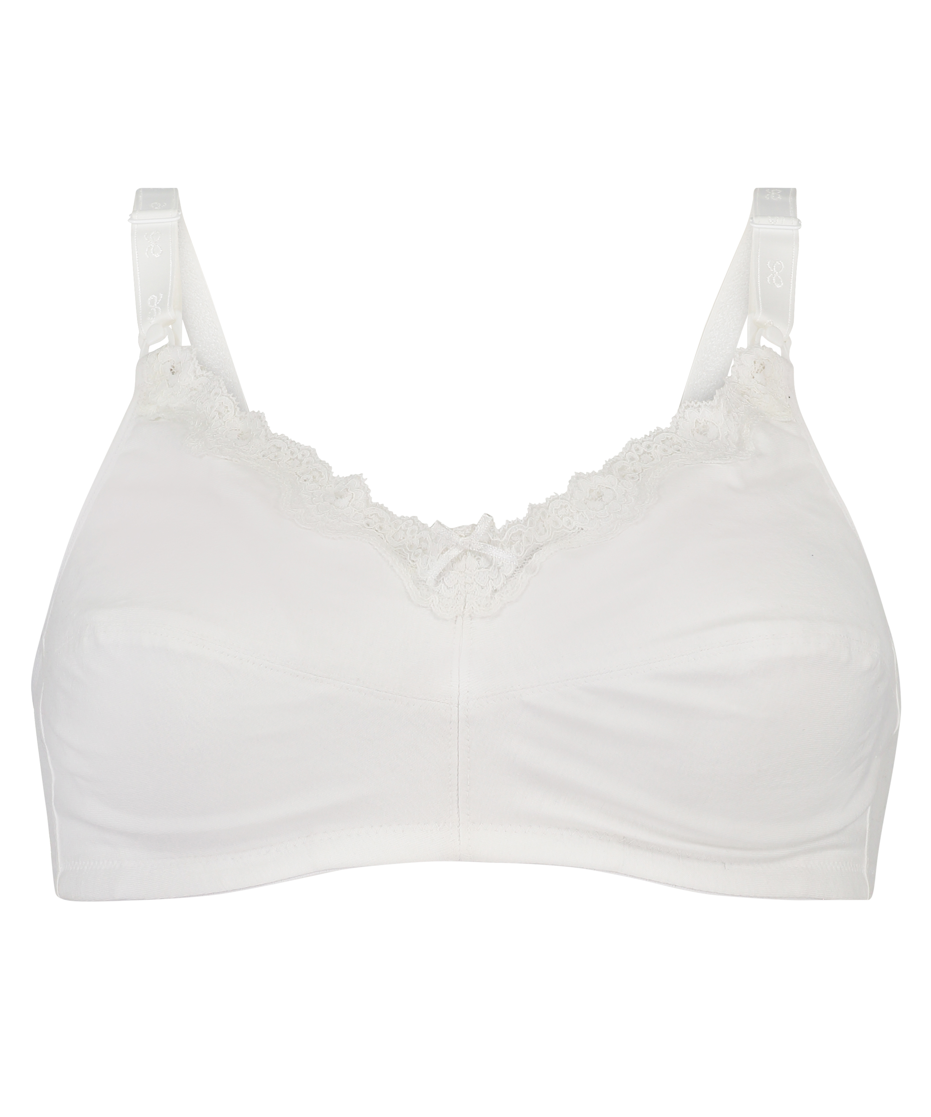 Non-Padded Nursing Bra, White, main