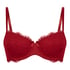 Teddy Padded Underwired Bra, Red