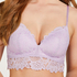 Shiloh Padded Non-wired Longline Bra, Purple