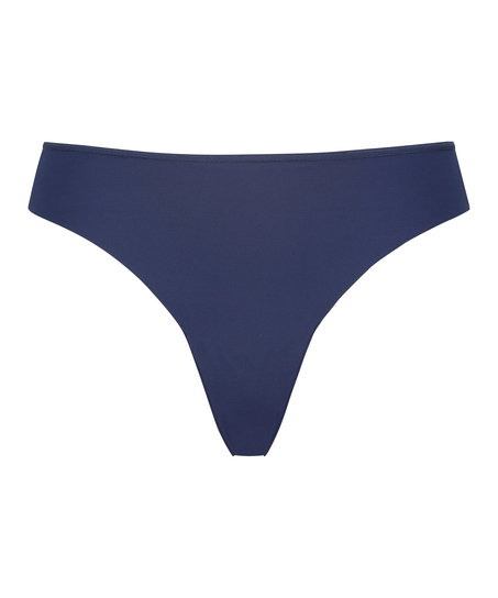 Lace Back Invisible Thong, Blue