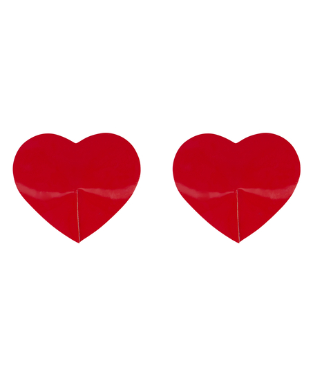 Glossy Nipple Covers, Red