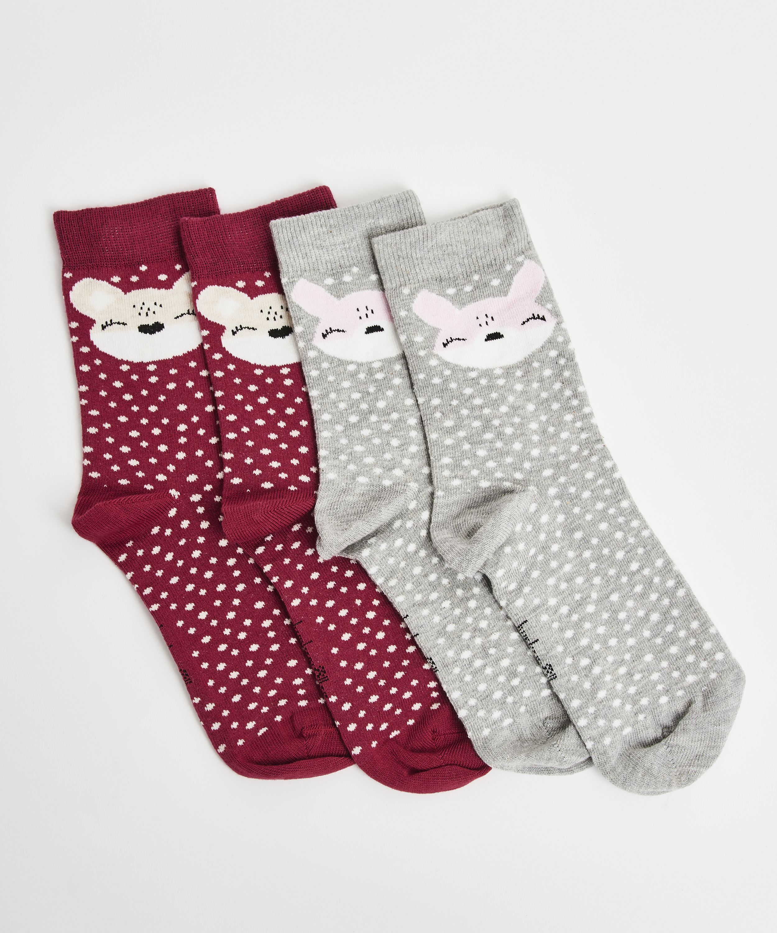2 Pairs of Socks, Grey, main