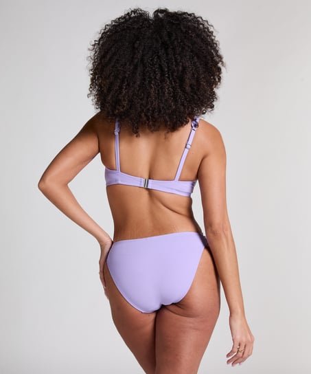 Scallop non-padded underwired bikini top, Purple