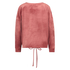 Long-sleeved Velour Top, Pink