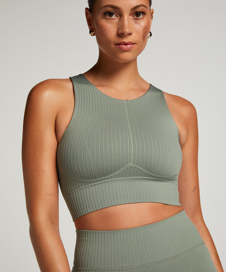 HKMX Seamless Sports Bra, Green