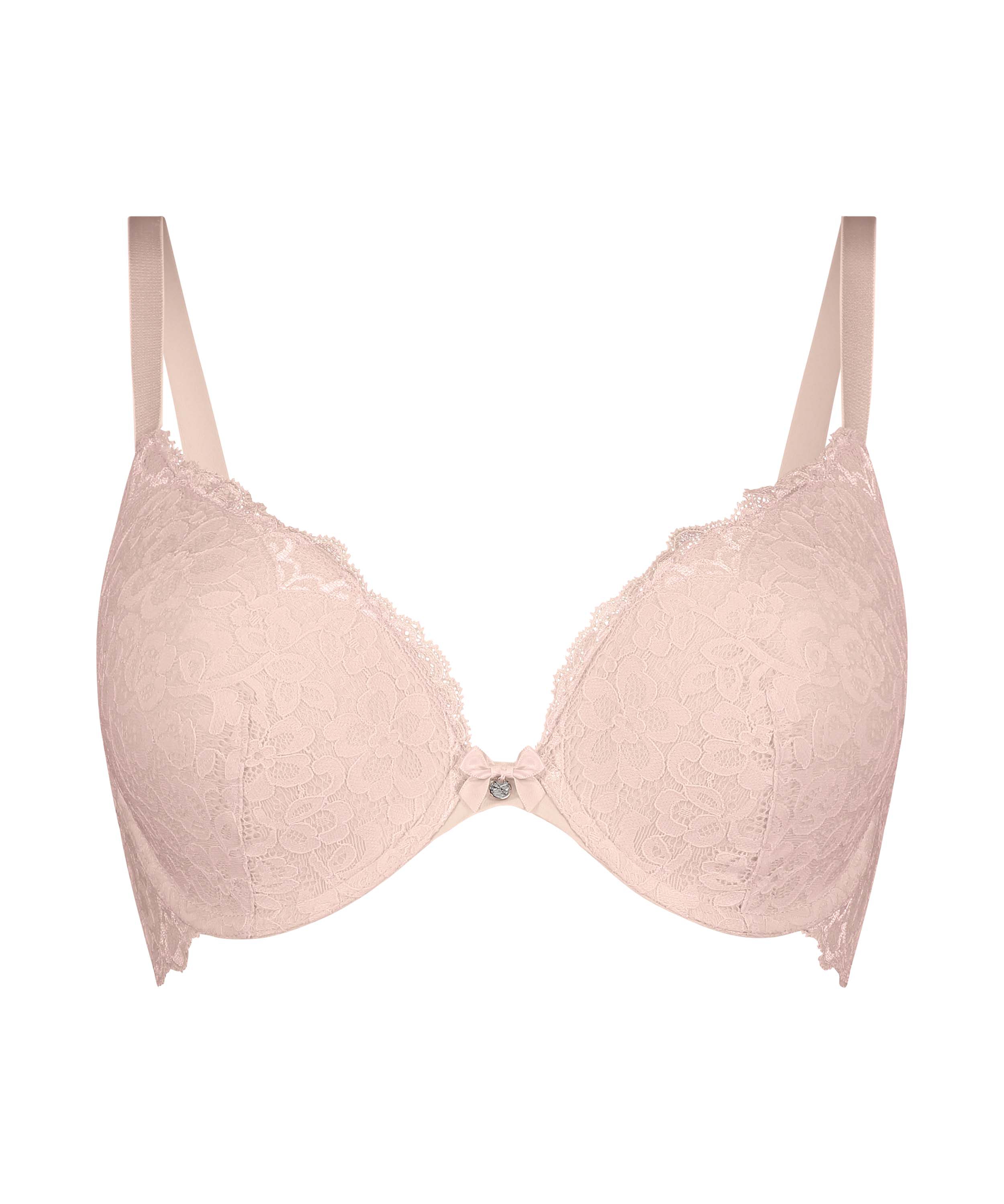 Marine Padded Underwired Push-Up Bra, Pink, main
