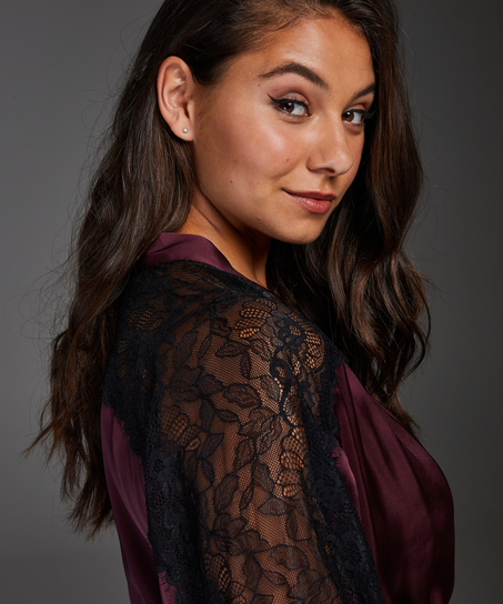 Nadia Satin Kimono, Red