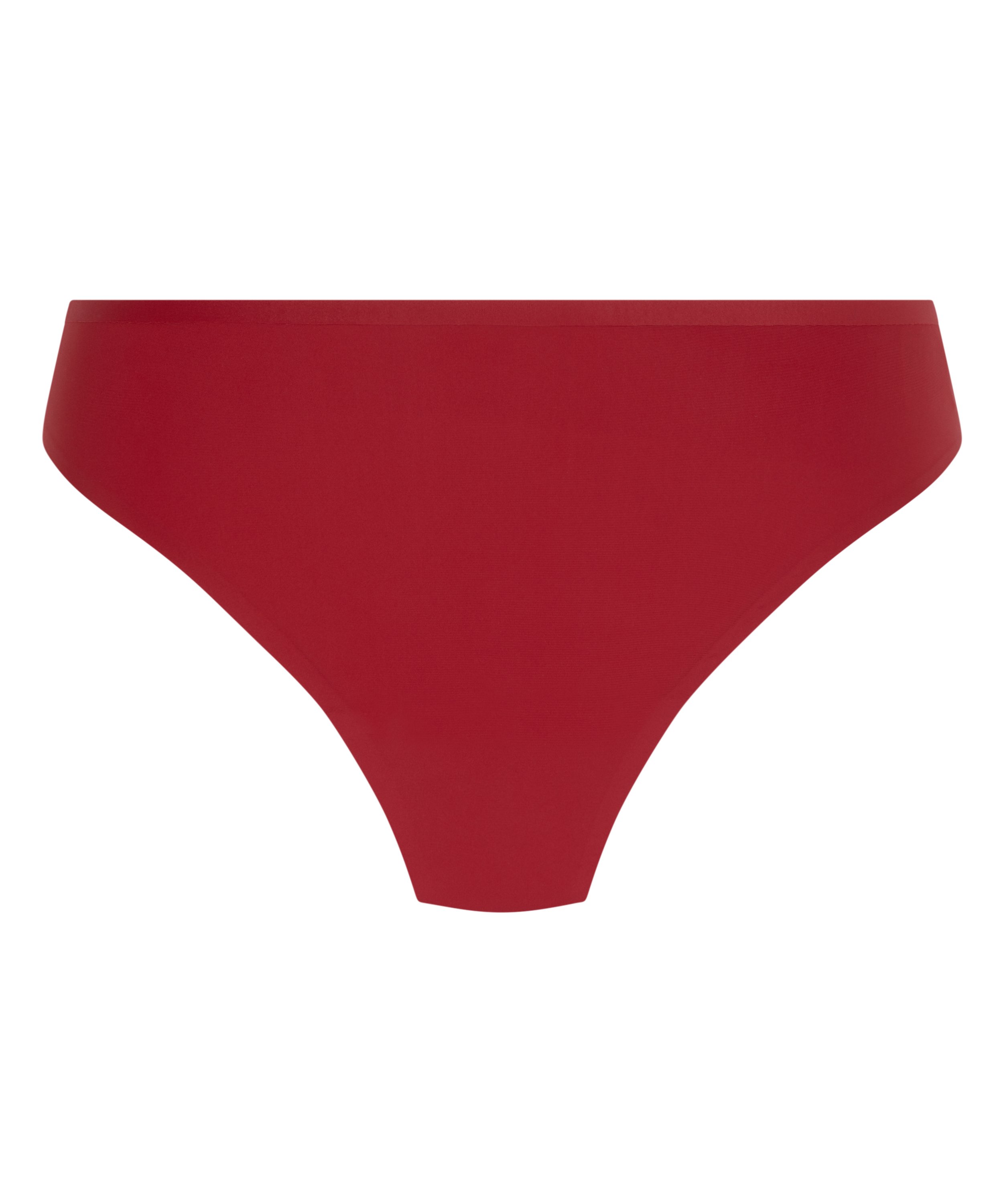Lace Back Invisible Thong, Red, main