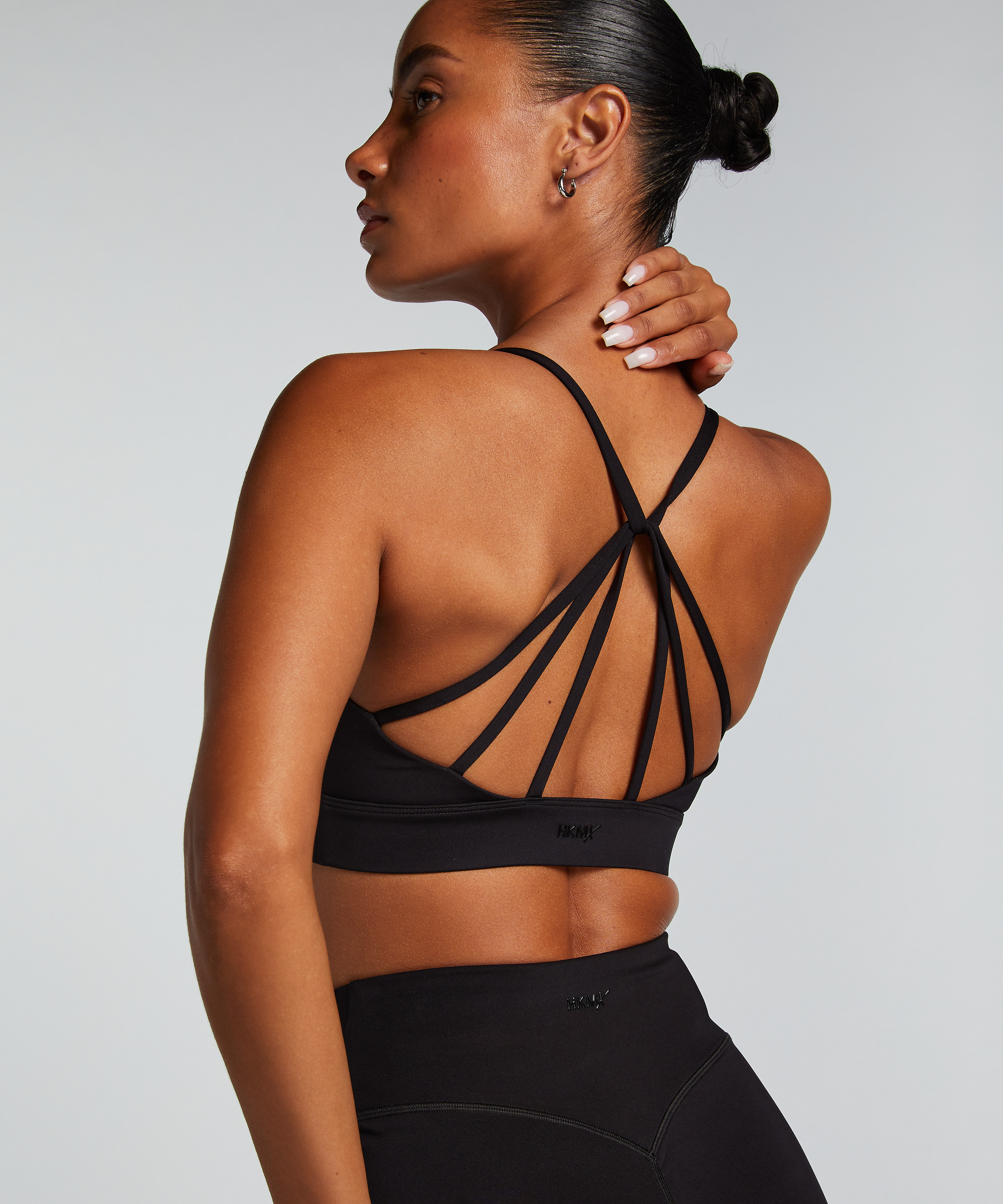 HKMX Sports Bra Level 1, Black, main