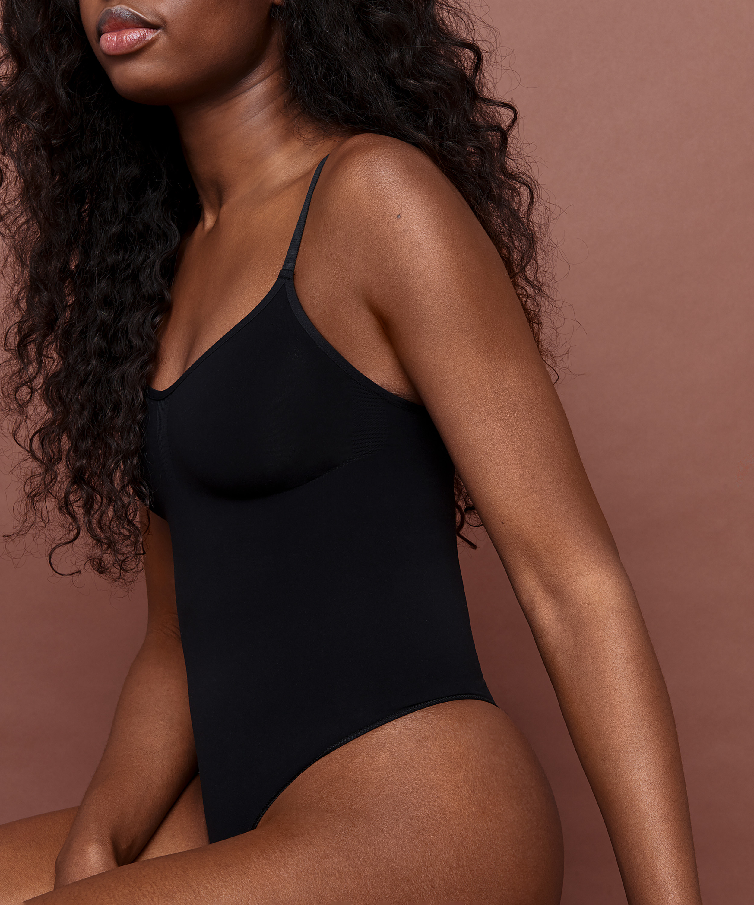 Seamless Enhancing High Leg Body, Black, main