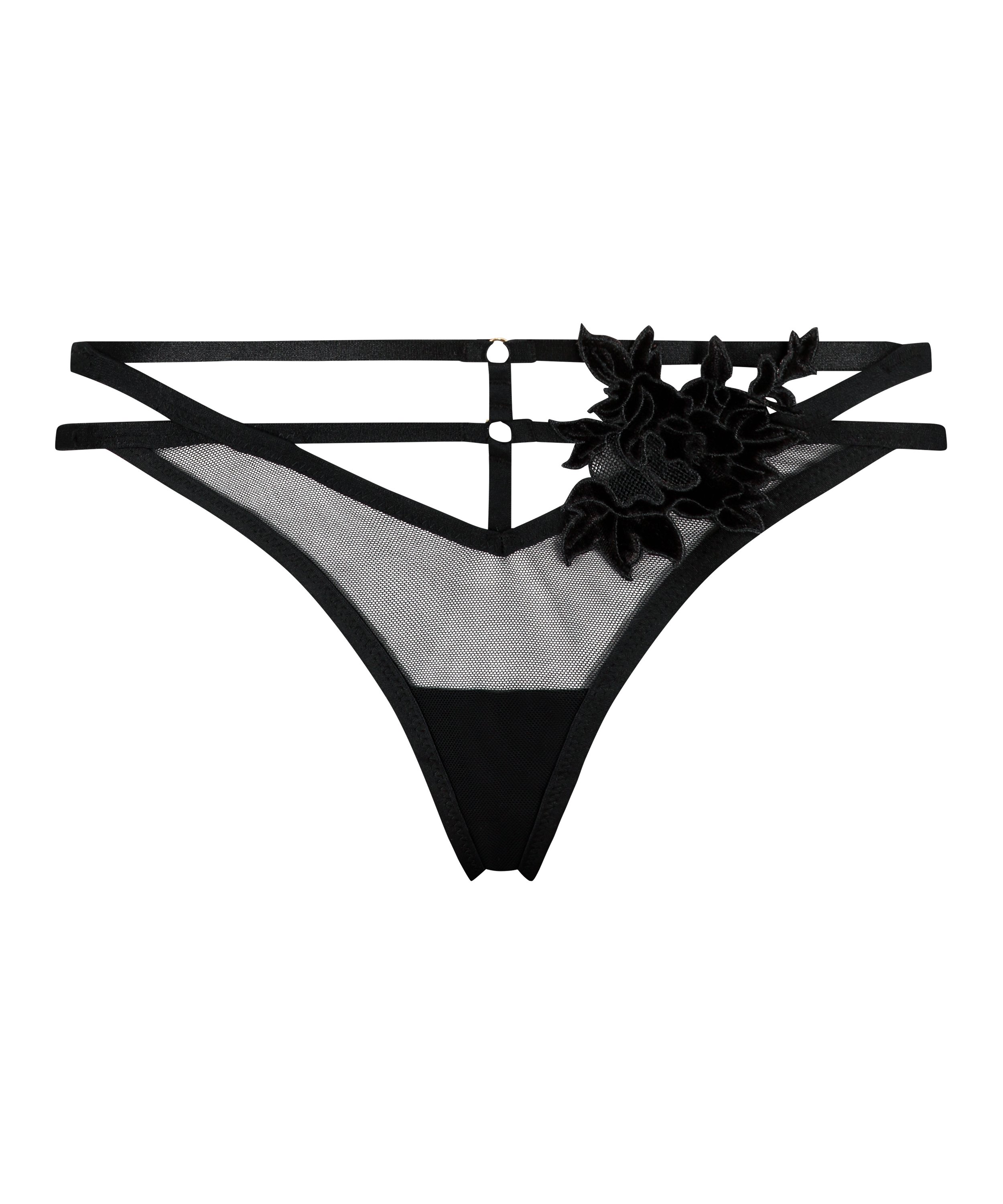 Effie tanga thong, Black, main