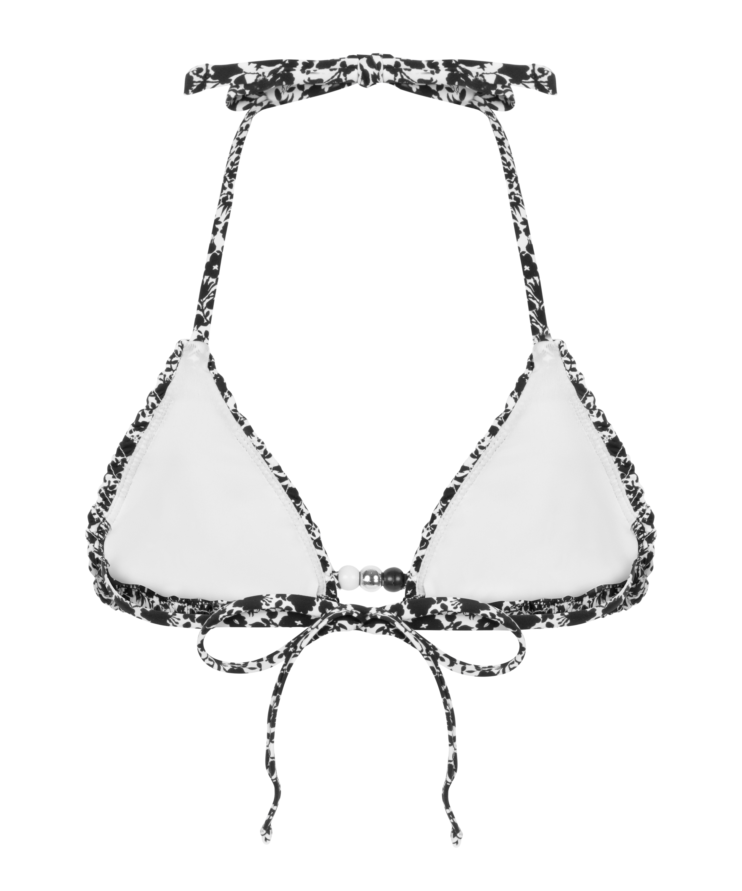 Lobos Triangle Bikini Top, Black, main