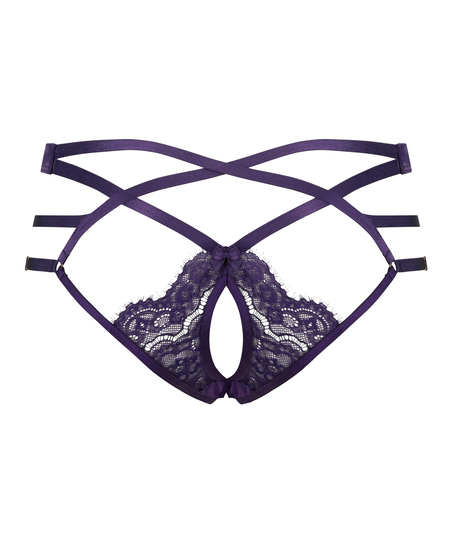 Mitzy Open Crotch Brazilian, Purple