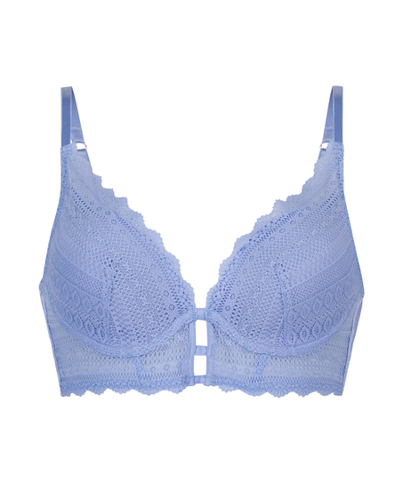 Chynna Padded Longline Underwired Bra, Blue