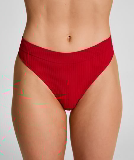 Dianne High Leg Thong, Red
