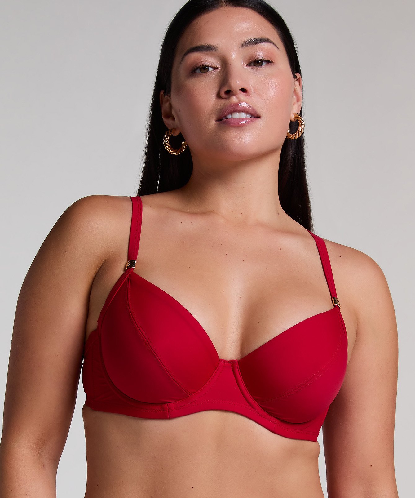 Luna Bikini Top, Red, main