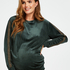 Velvet Shimmer maternity top, Green