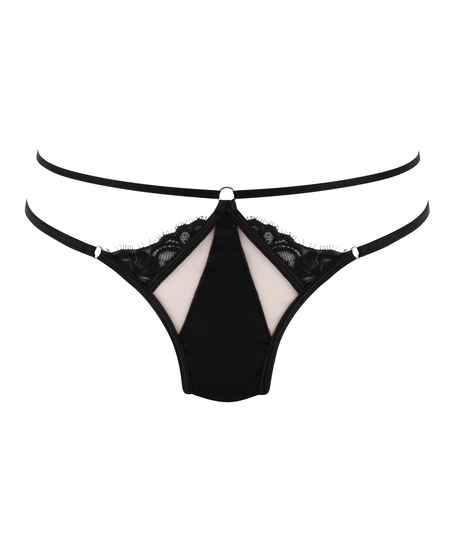 Nisha Open Crotch Brazilian, Black