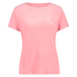 Short-sleeve velours top, Pink