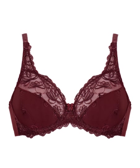 Diva Non-Padded Underwired Bra, Red