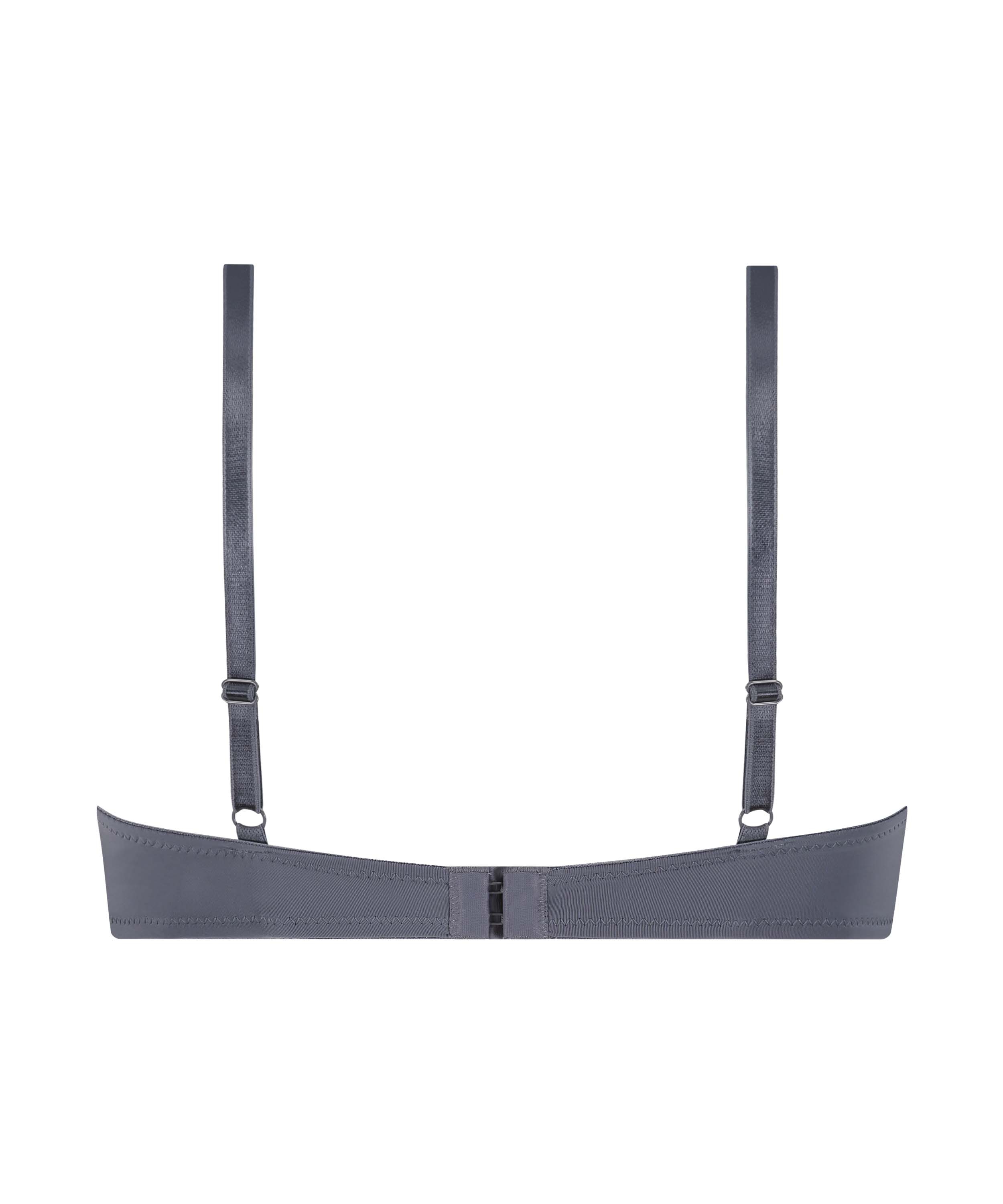 Plunge Padded Underwired Bra, Grey, main