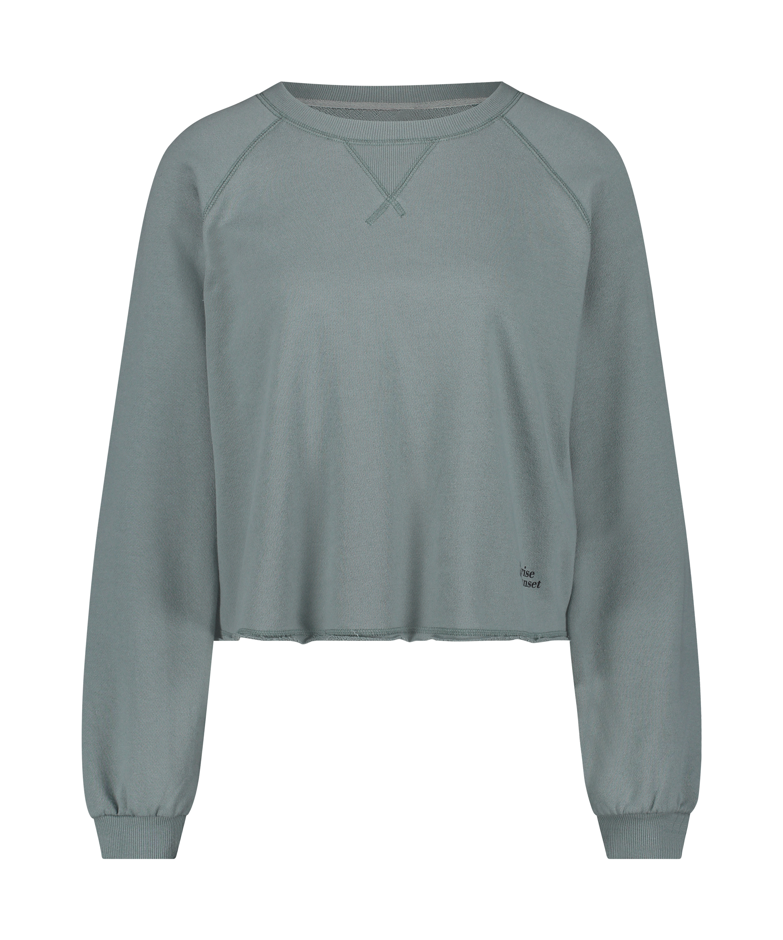 Sweat French Long-Sleeved Top, Green, main