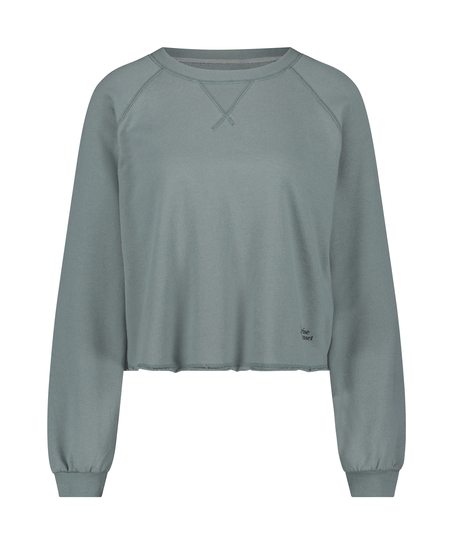 Sweat French Long-Sleeved Top, Green